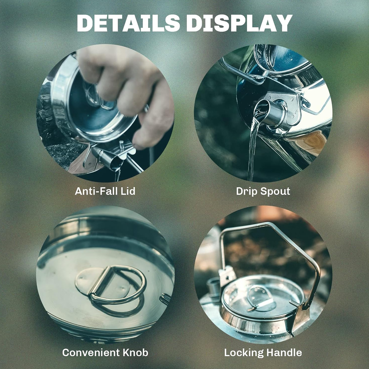 Fire Maple Ấm Đun Nước Cắm Trại Antarcti Stainless Steel Kettle 1 Lít