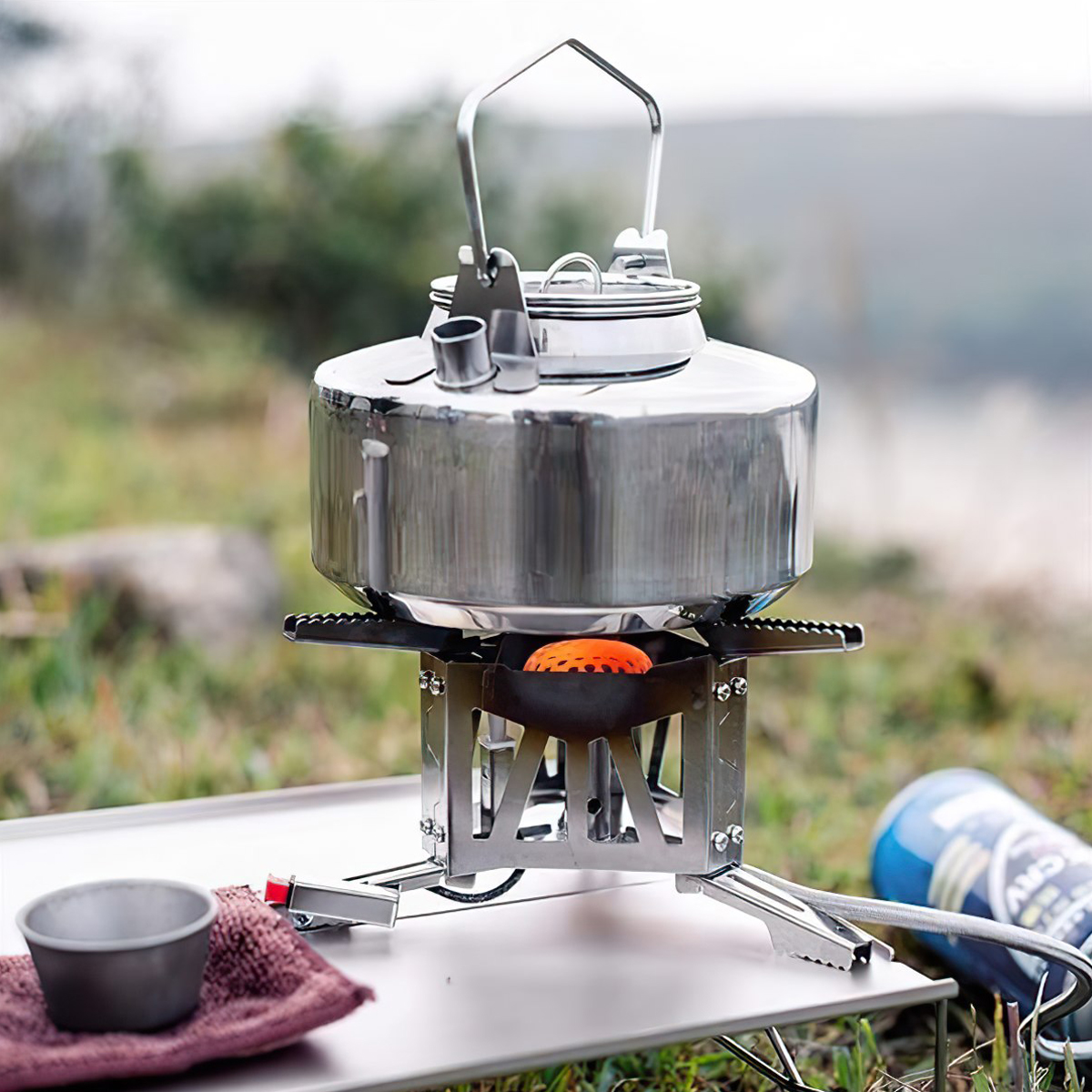 Fire Maple Ấm Đun Nước Cắm Trại Antarcti Stainless Steel Kettle 1 Lít