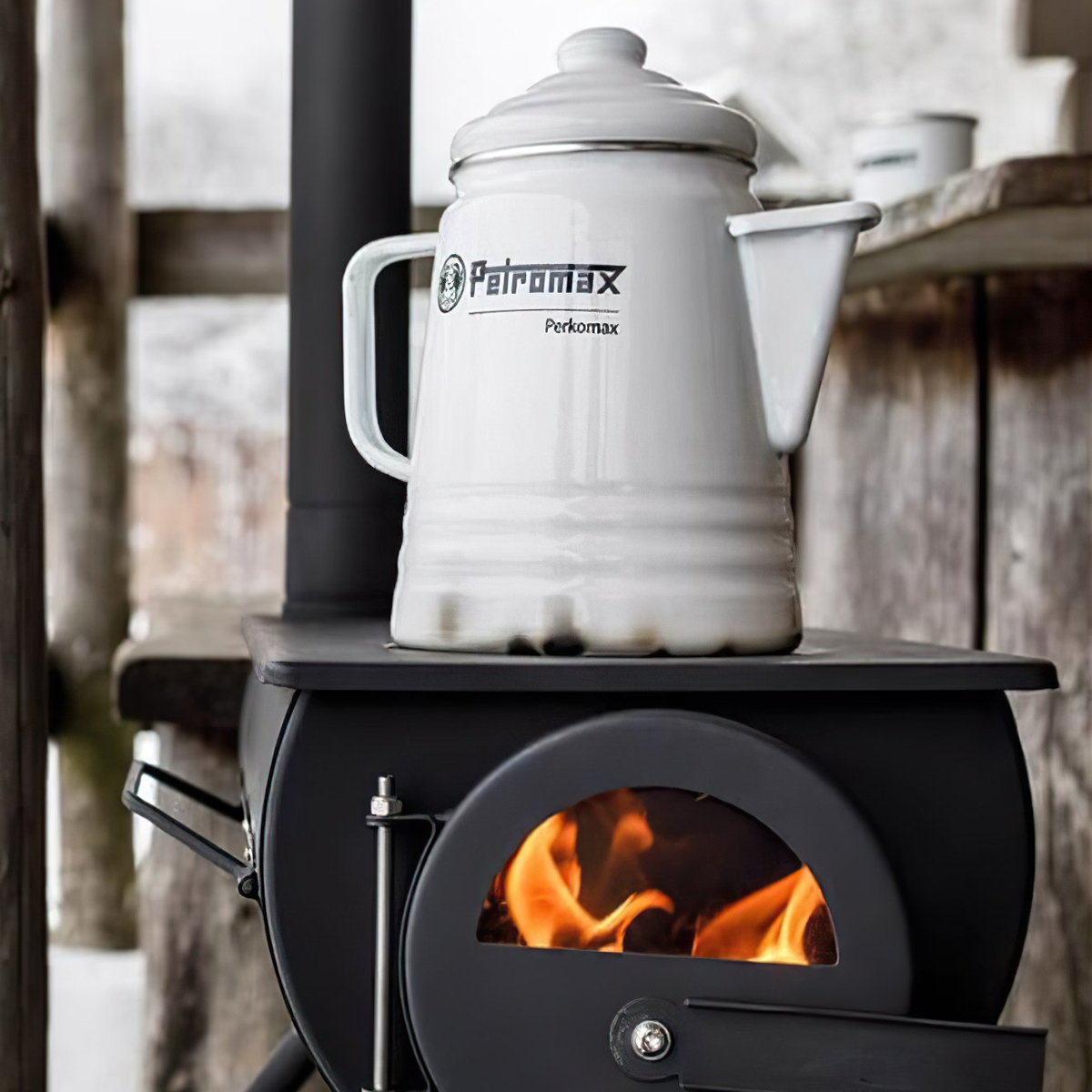 Petromax Percolator Perkomax Ấm Đun Trà Tráng Men (1.3 Lít)