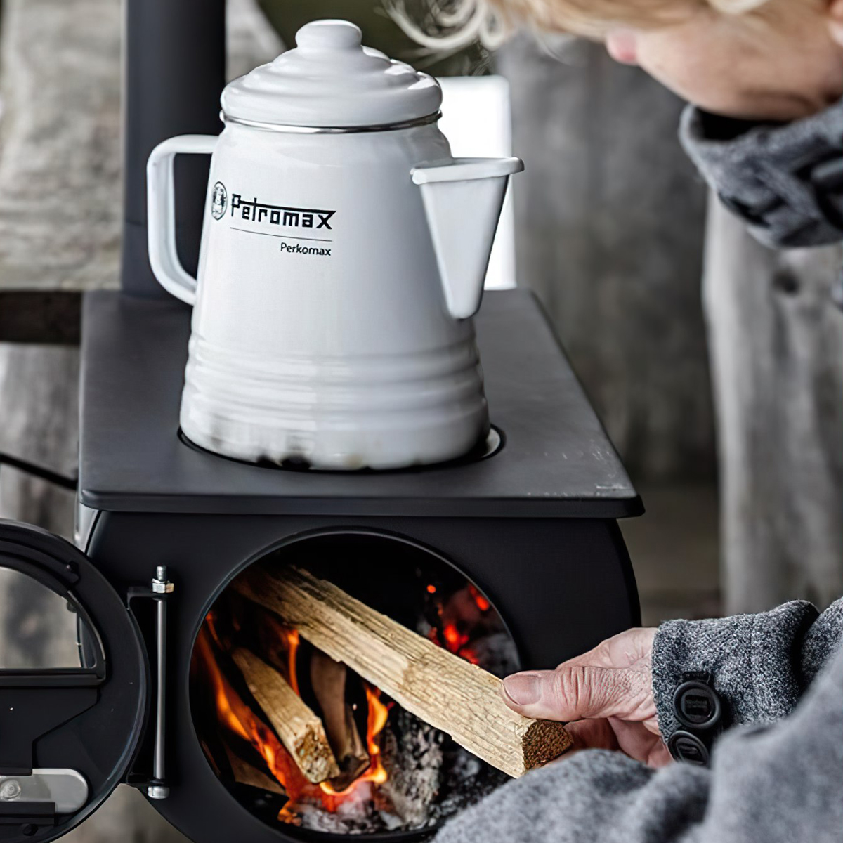 Petromax Percolator Perkomax Ấm Đun Trà Tráng Men (1.3 Lít)