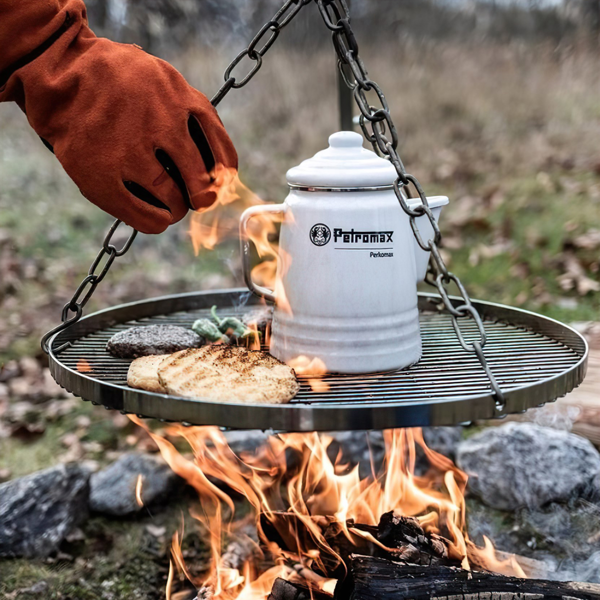 Petromax Percolator Perkomax Ấm Đun Trà Tráng Men (1.3 Lít)