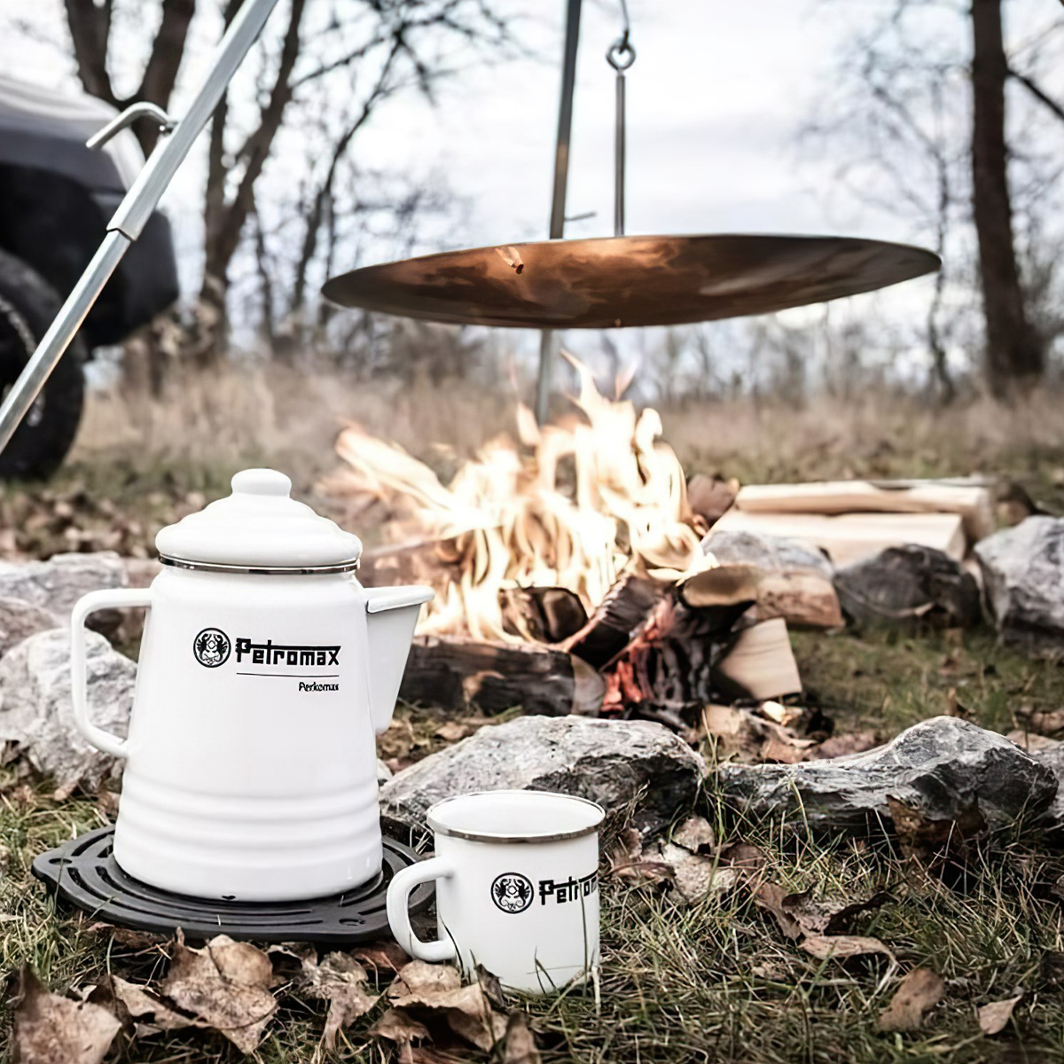 Petromax Percolator Perkomax Ấm Đun Trà Tráng Men (1.3 Lít)