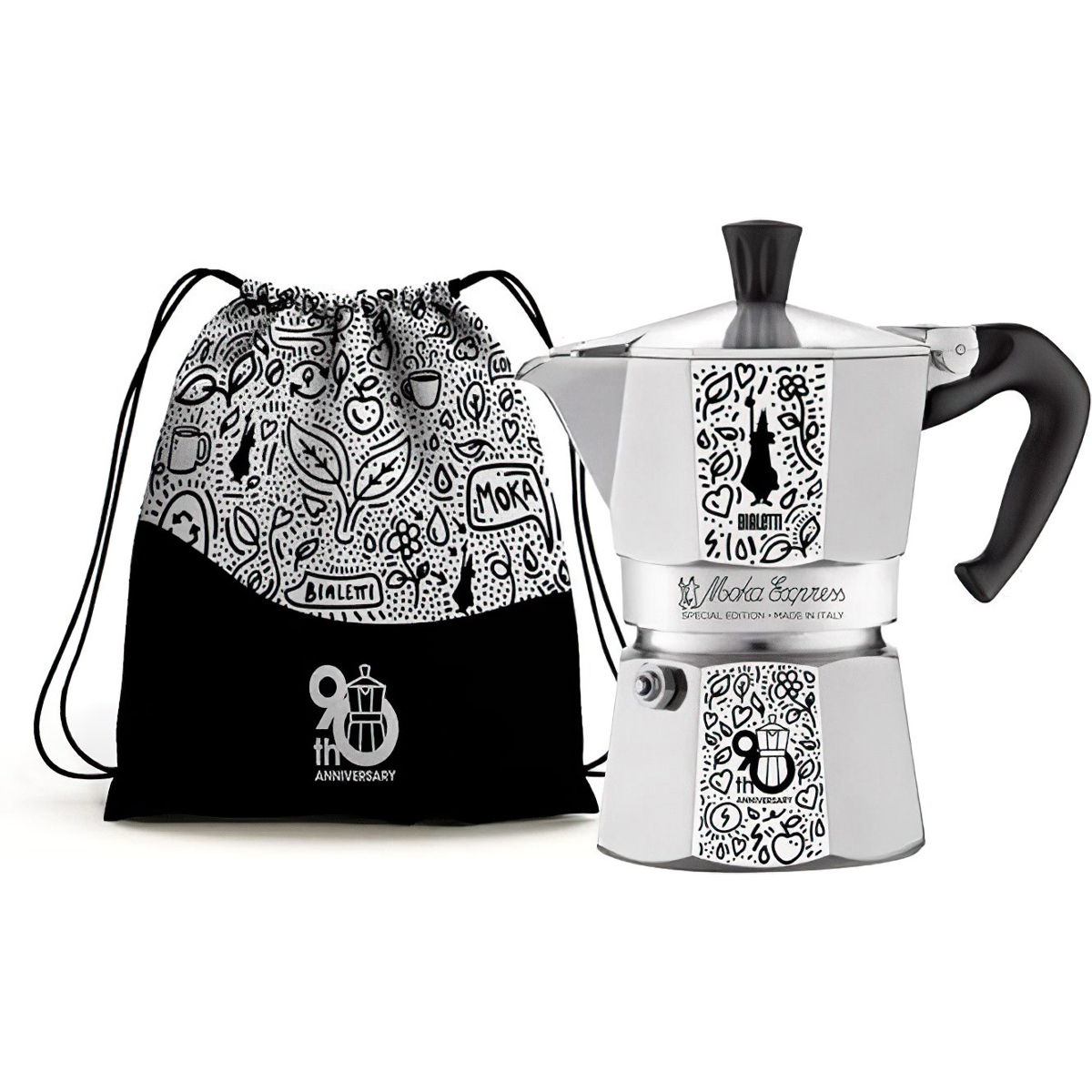 Ấm Pha Cà Phê Moka Bialetti Exepress – Bản Kỷ Niệm 90 Năm