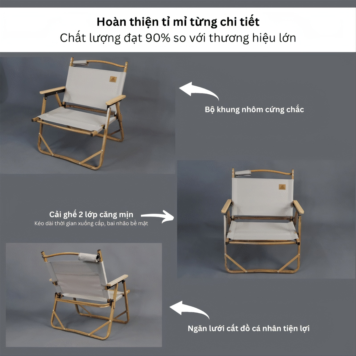 Amido Ghế Kermit Xếp Gọn – Ghế Cắm Trại, Cà Phê, Thư Giãn ( Chính Hãng )