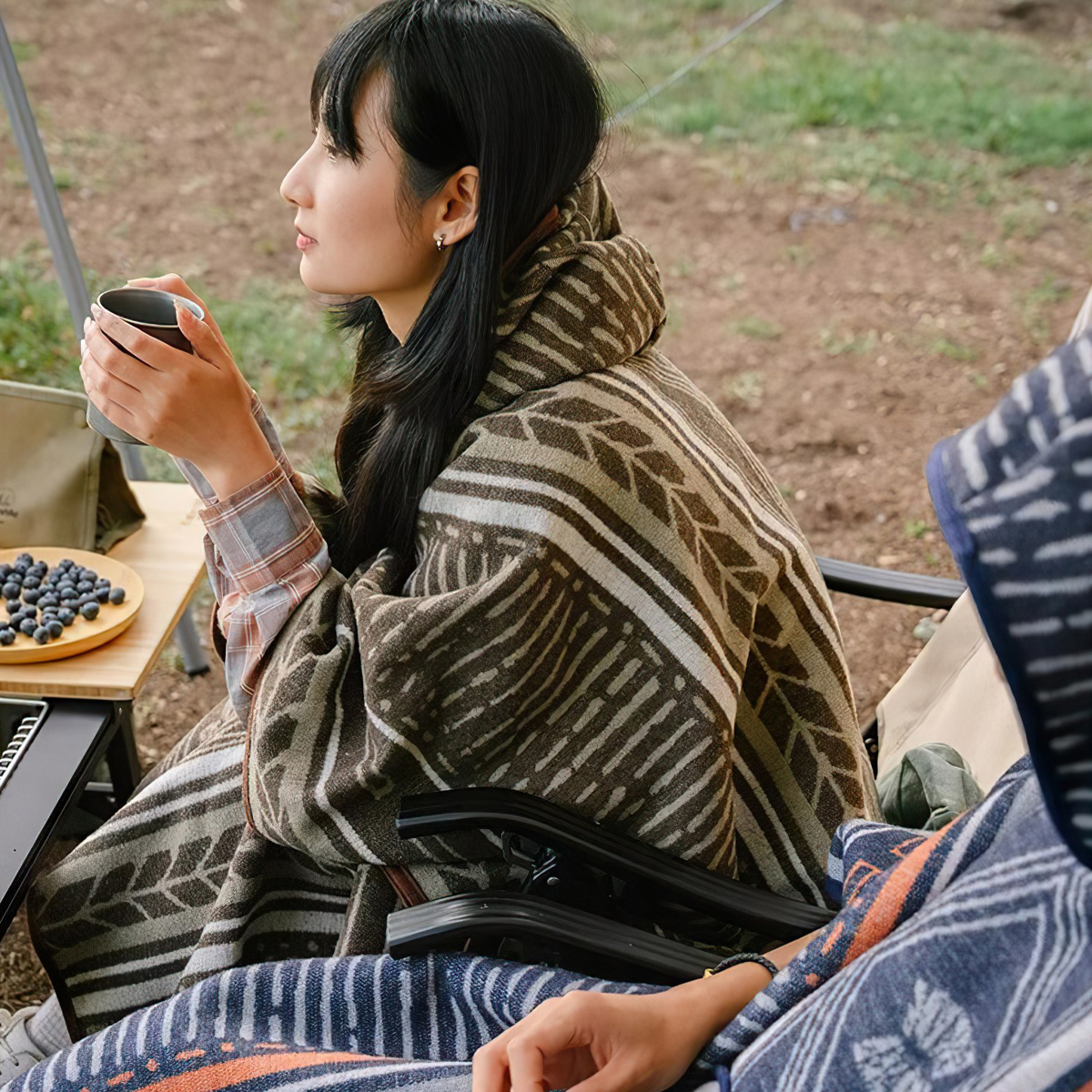 Naturehike NH21PS007 Áo Choàng Len Cắm Trại Đa Năng