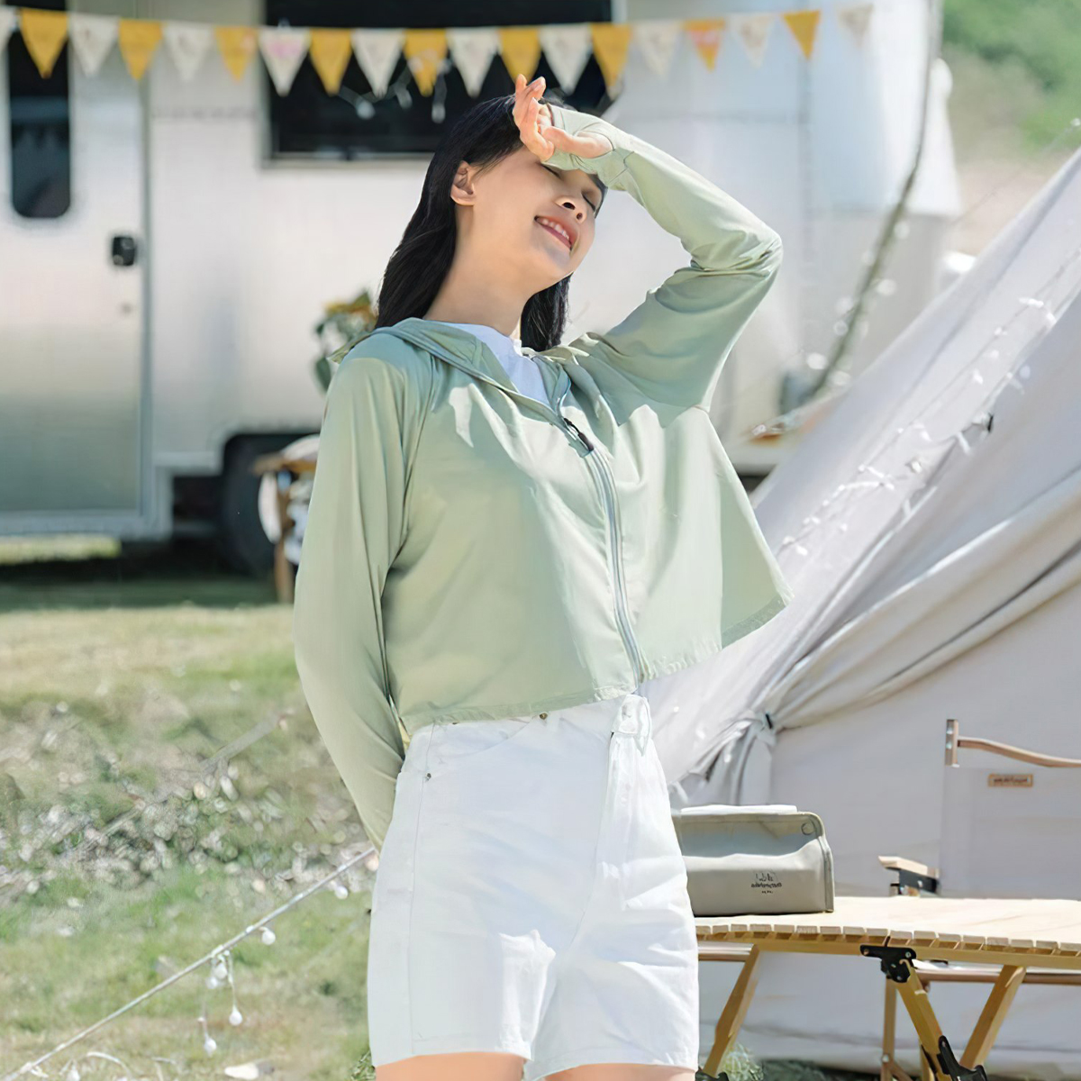 Naturehike NH21FS027 Áo Khoác Croptop Nữ Chống Uv