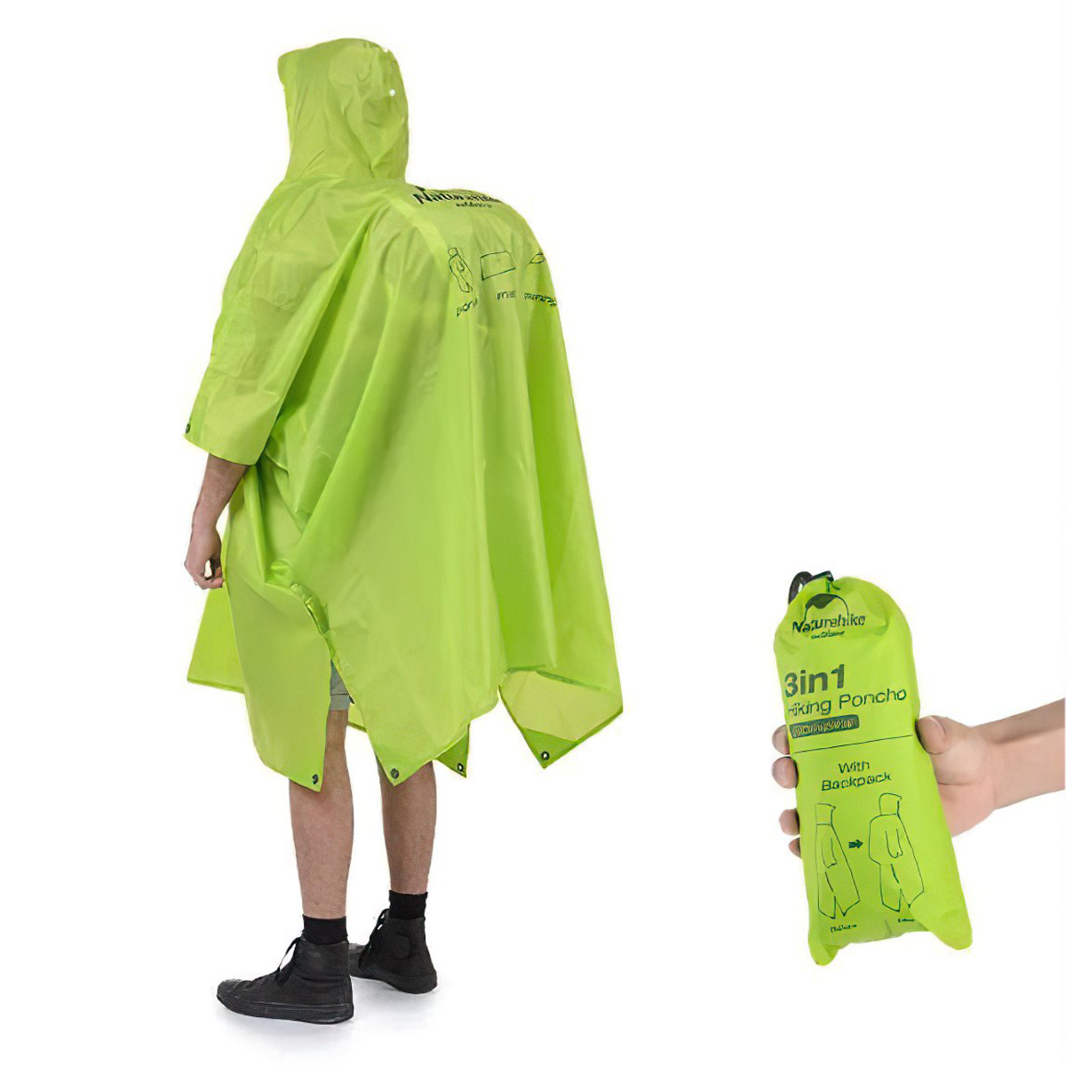 Áo Mưa Du Lịch 3 Trong 1 Đa Năng Naturehike