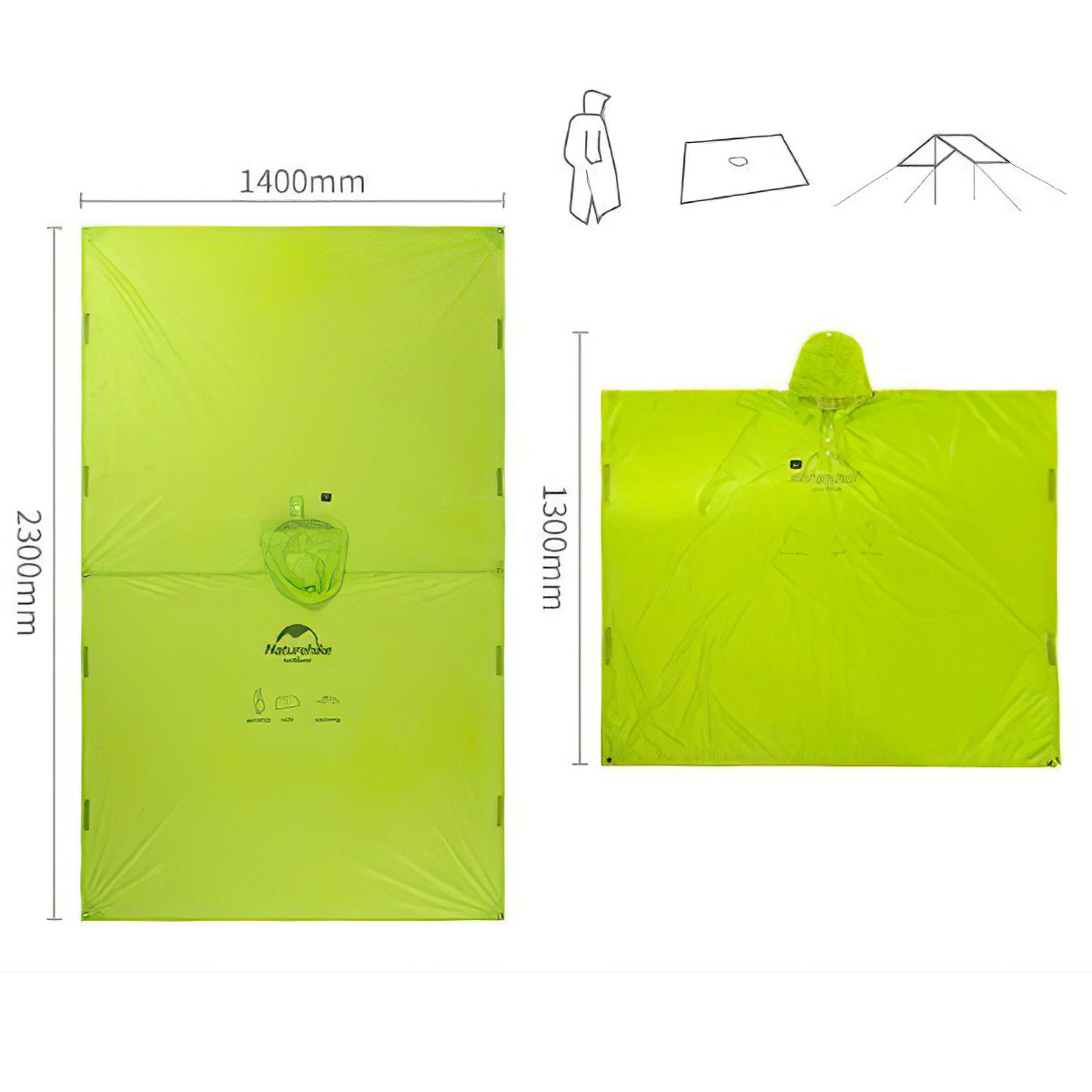 Áo Mưa Du Lịch 3 Trong 1 Đa Năng Naturehike