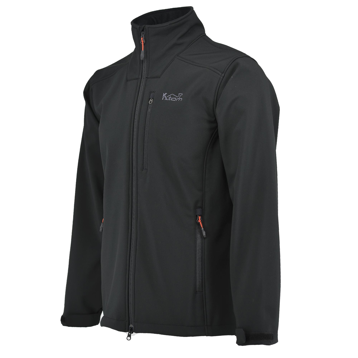 Áo Softshell K100 - Đen Cắm Trại