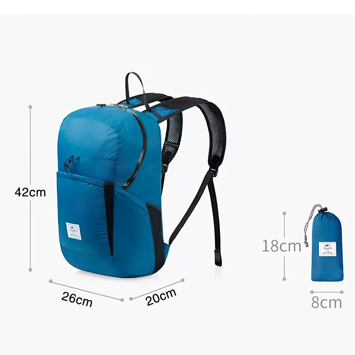 Naturehike NH17A017-B Balo Cắm Trại Xếp Gọn Siêu Nhẹ 22L