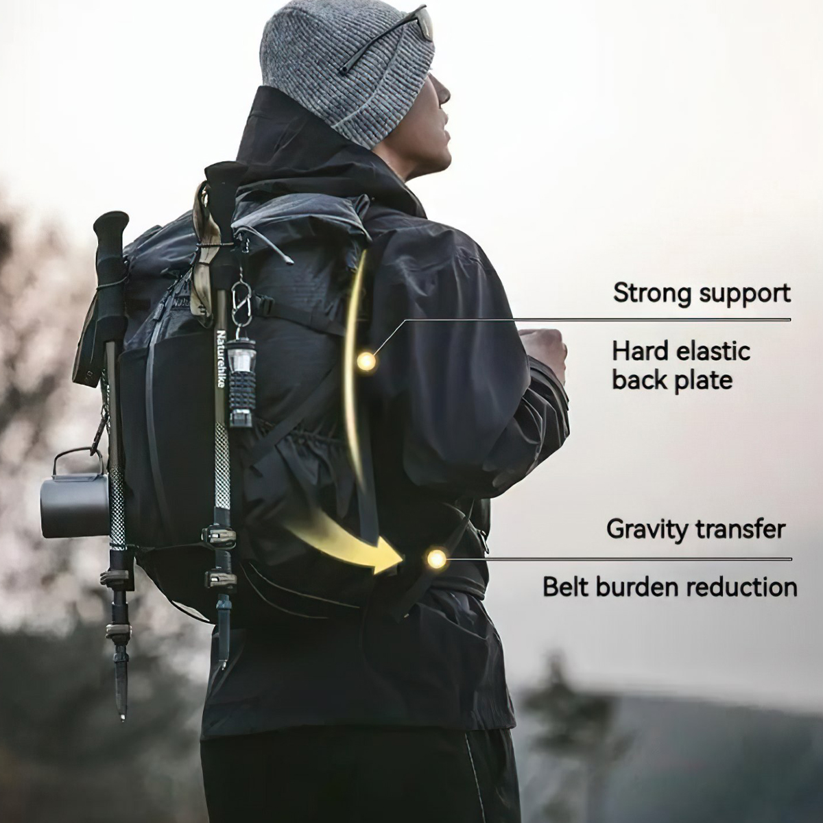 Naturehike CNK2300016 Balo Cắm Trại Ngoài Trời 30L + 5L