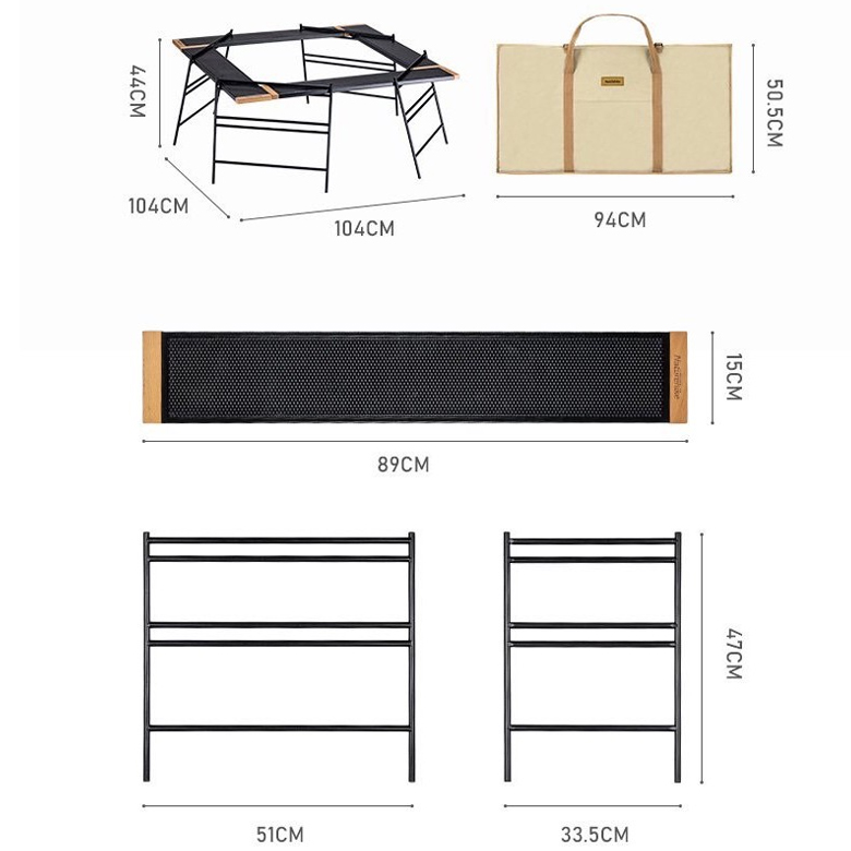 Naturehike NH20JJ012 Bàn Ăn Cắm Trại Đa Năng Tháo Rời full set Splicing Table