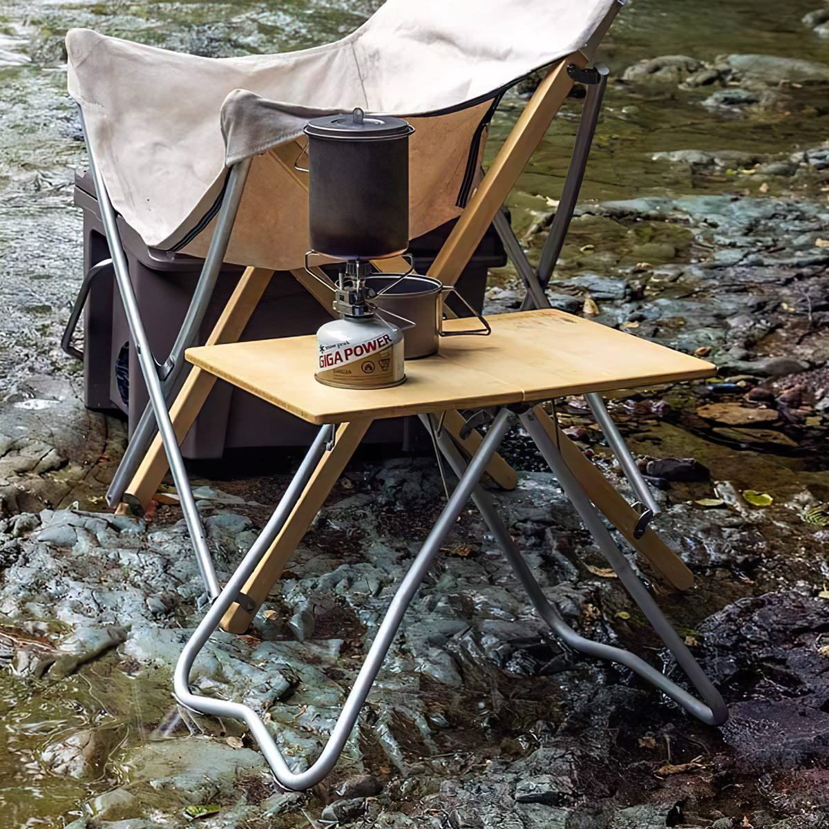 Bàn Cắm Trại Du Lịch Snowpeak My Table Bamboo