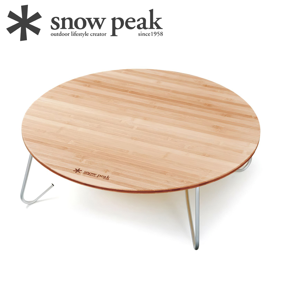 Bàn Cắm Trại Du Lịch Snowpeak One Action Chabudai Bamboo size M