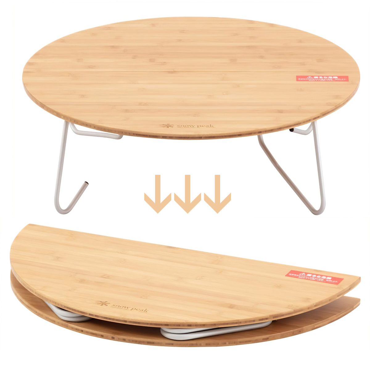 Bàn Cắm Trại Du Lịch Snowpeak One Action Chabudai Bamboo size M