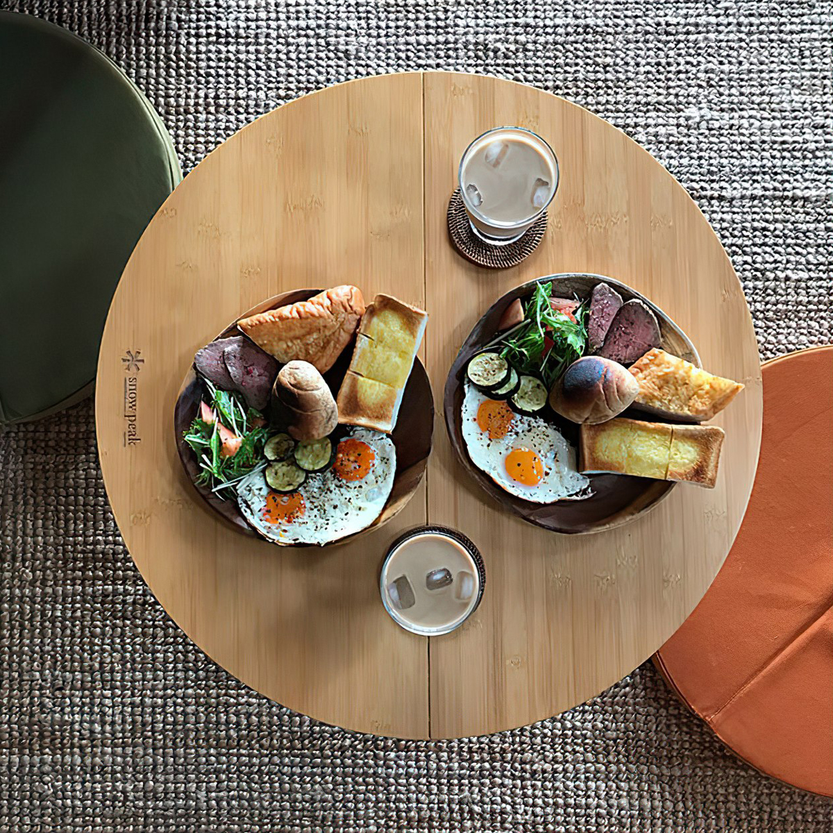 Bàn Cắm Trại Du Lịch Snowpeak One Action Chabudai Bamboo size M