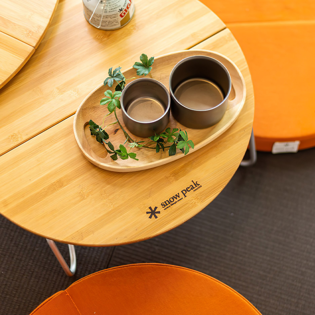 Bàn Cắm Trại Du Lịch Snowpeak One Action Chabudai Bamboo size M