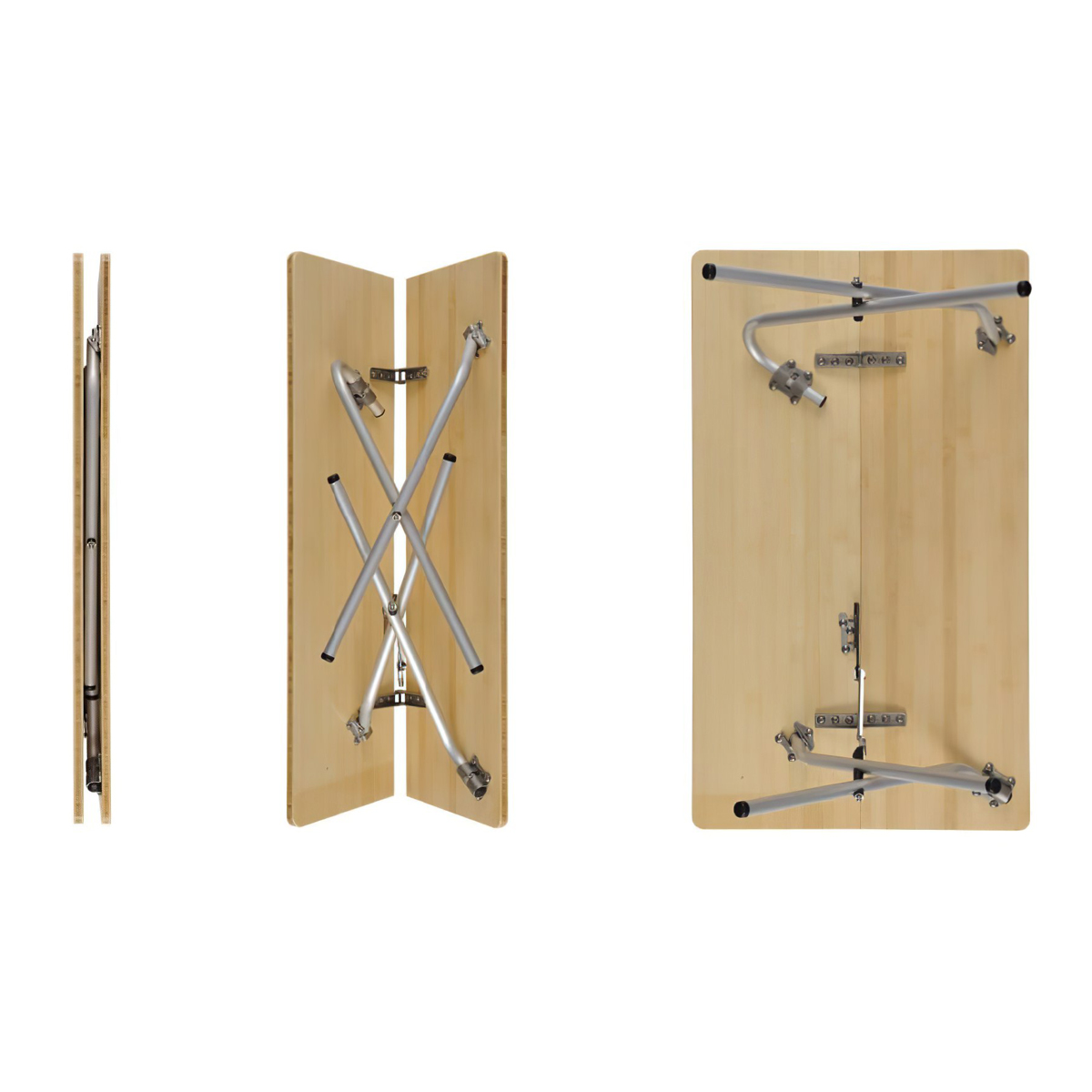 Bàn Cắm Trại Du Lịch Snowpeak One Action Low Table Bamboo