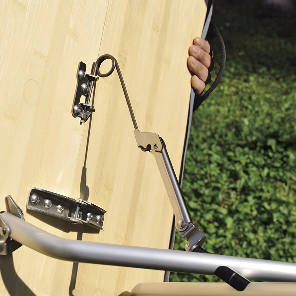 Bàn Cắm Trại Du Lịch Snowpeak One Action Low Table Bamboo