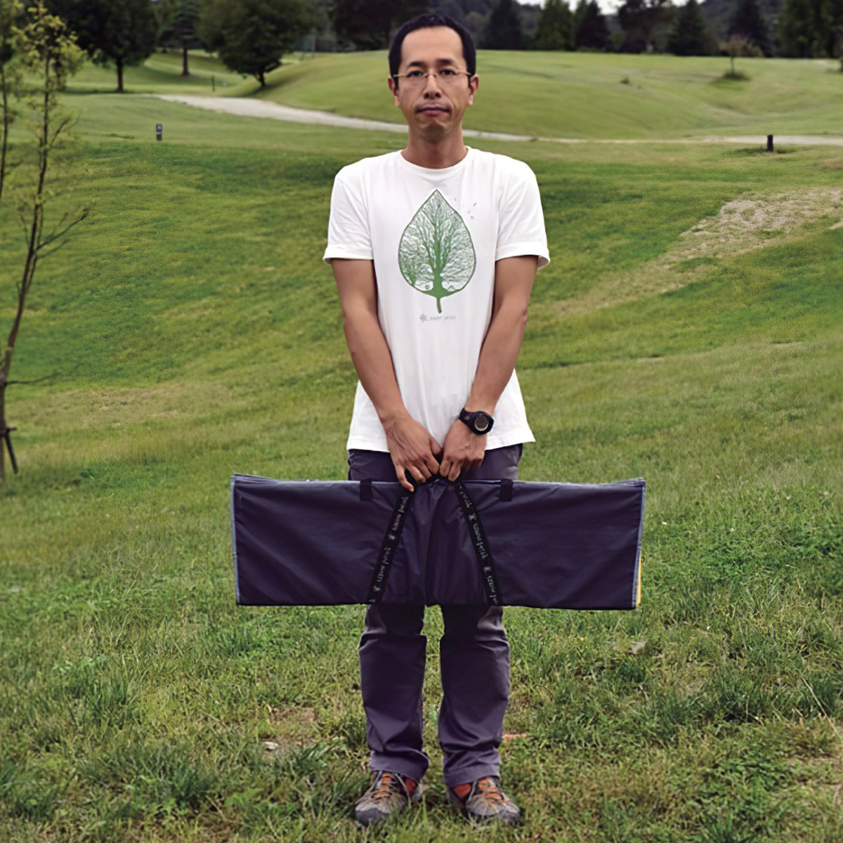 Bàn Cắm Trại Du Lịch Snowpeak One Action Low Table Bamboo