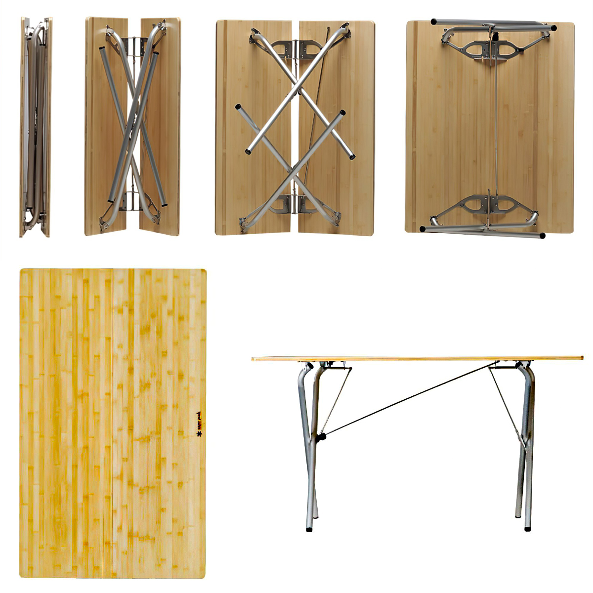 Bàn Cắm Trại Du Lịch Snowpeak One Action Table Long Bamboo