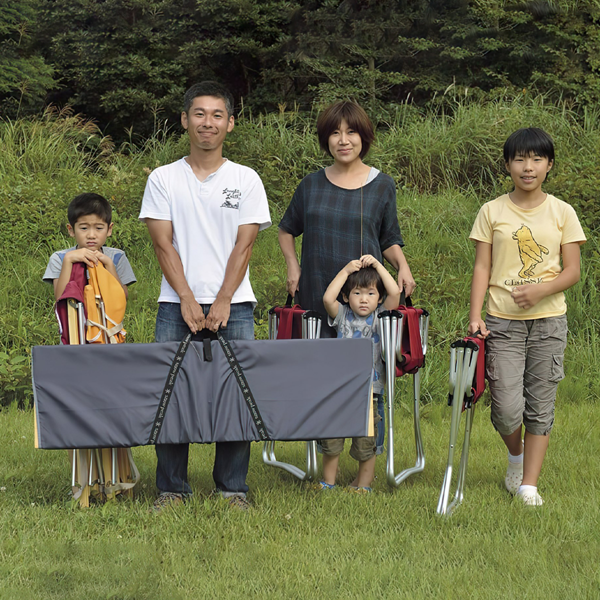 Bàn Cắm Trại Du Lịch Snowpeak One Action Table Long Bamboo