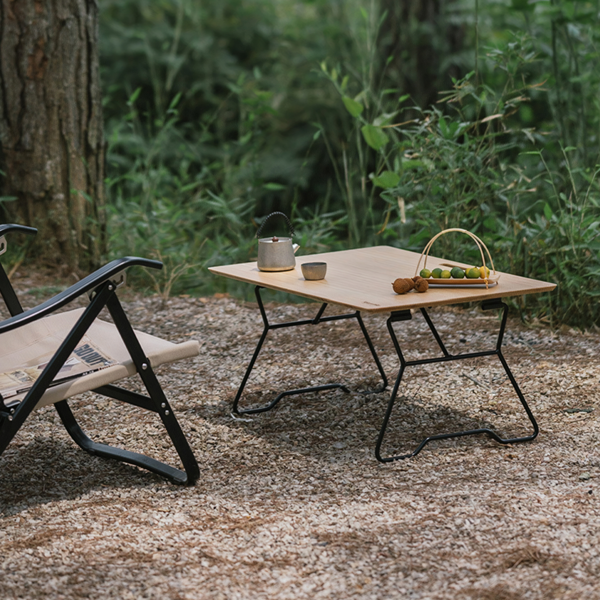 NatureHike NH22JU011 Bàn Cắm Trại Gấp Gọn Gỗ Tre Tiện Lợi