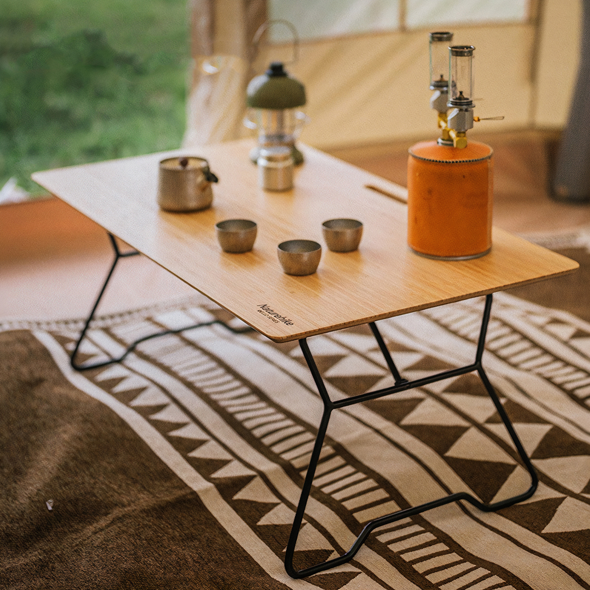 NatureHike NH22JU011 Bàn Cắm Trại Gấp Gọn Gỗ Tre Tiện Lợi