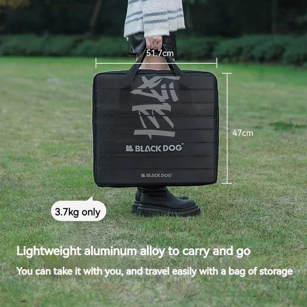 Blackdog Bàn Gấp Hợp Kim Nhôm Đa Năng Cắm Trại