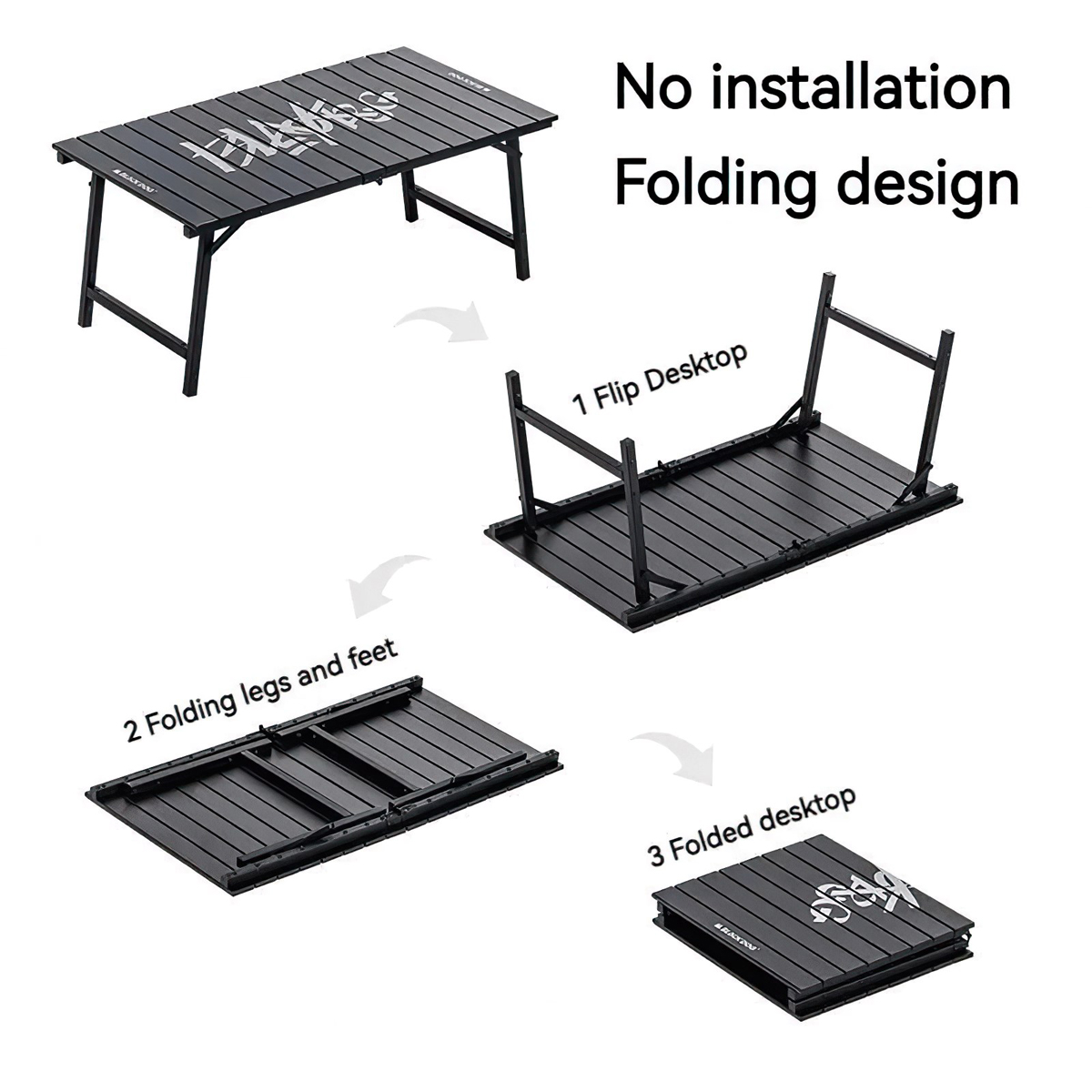 Blackdog Bàn Gấp Hợp Kim Nhôm Đa Năng Cắm Trại