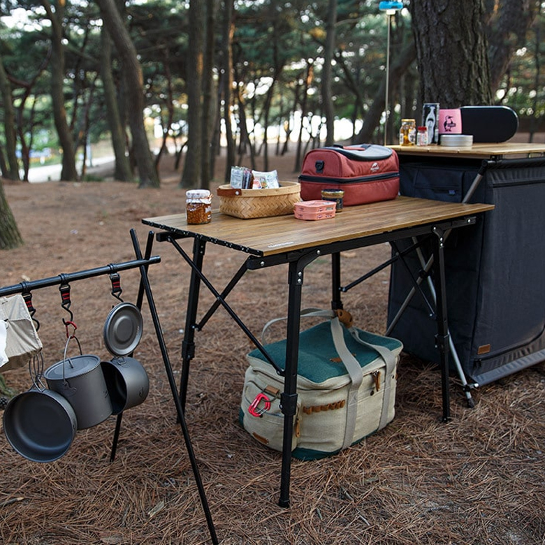 Naturehike NH19Z003-D Bàn Gấp Dã Ngoại Vân Gỗ