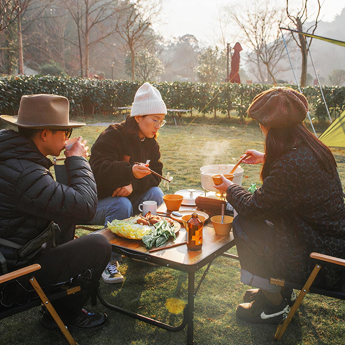 NatureHike NH20JJ028 Bàn Gỗ Ép Vintage Có Thể Điều Chỉnh Được Độ Cao