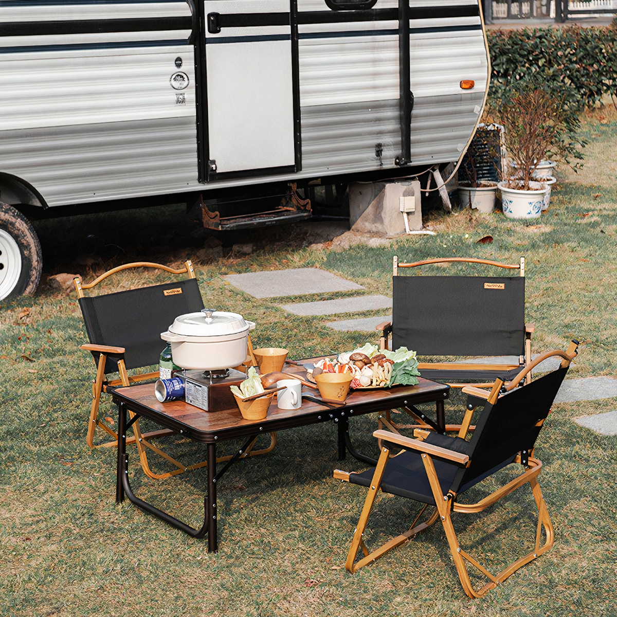 NatureHike NH20JJ028 Bàn Gỗ Ép Vintage Có Thể Điều Chỉnh Được Độ Cao