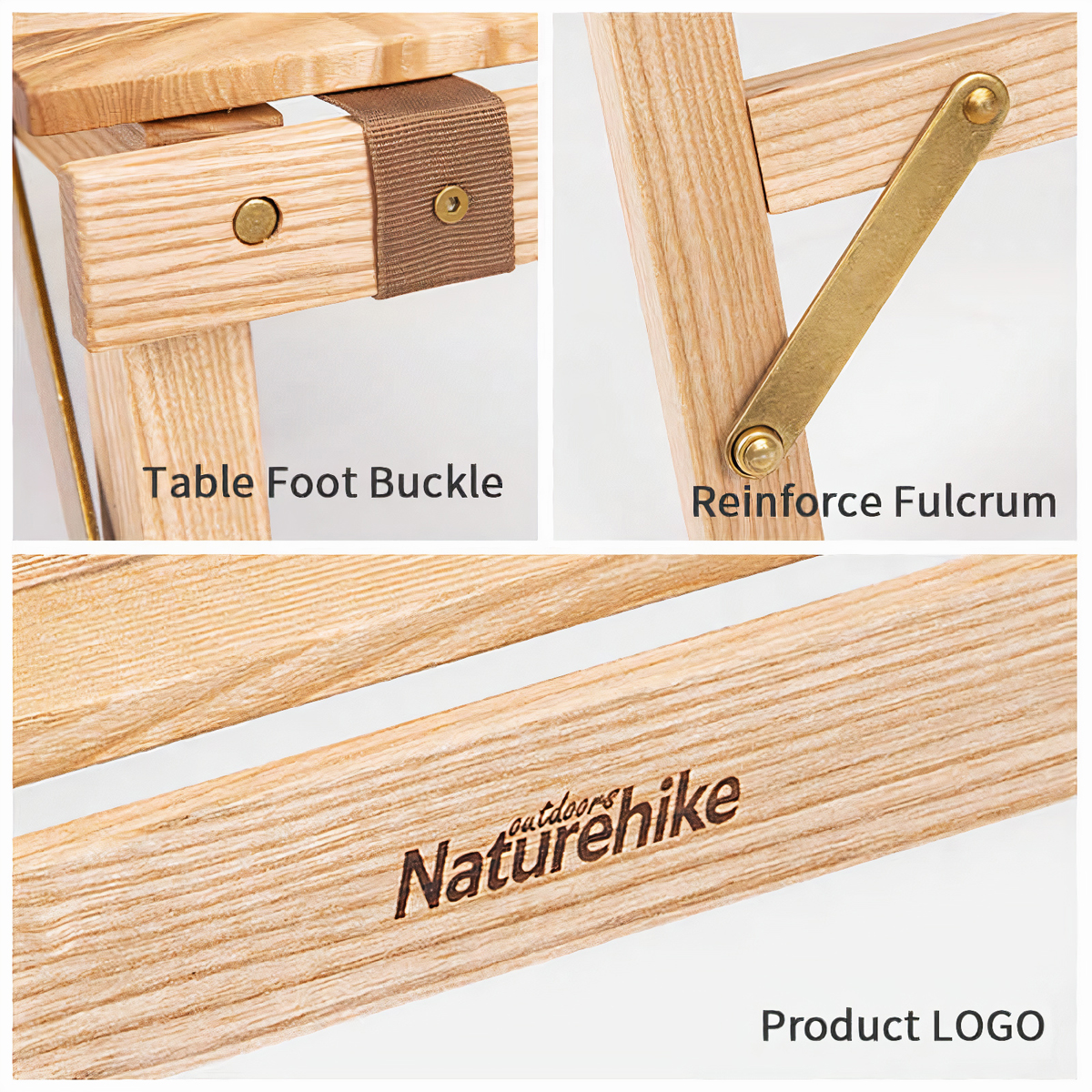 Naturehike Bàn Gỗ Dã Ngoại Gấp Gọn Mang Theo Dễ Dàng