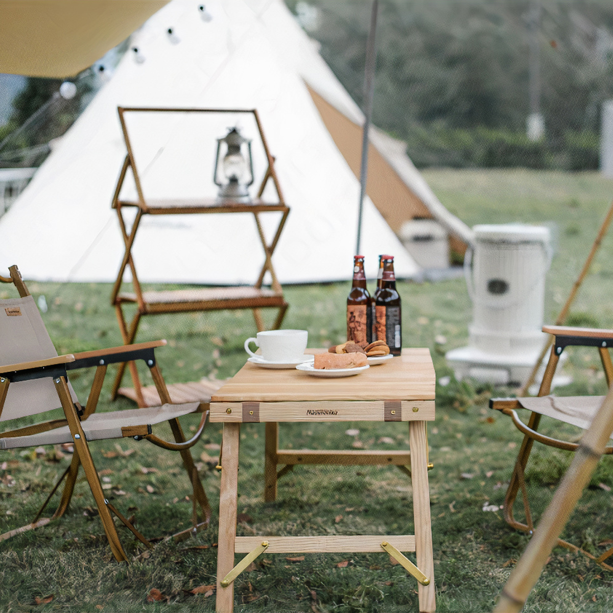 Naturehike Bàn Gỗ Dã Ngoại Gấp Gọn Mang Theo Dễ Dàng