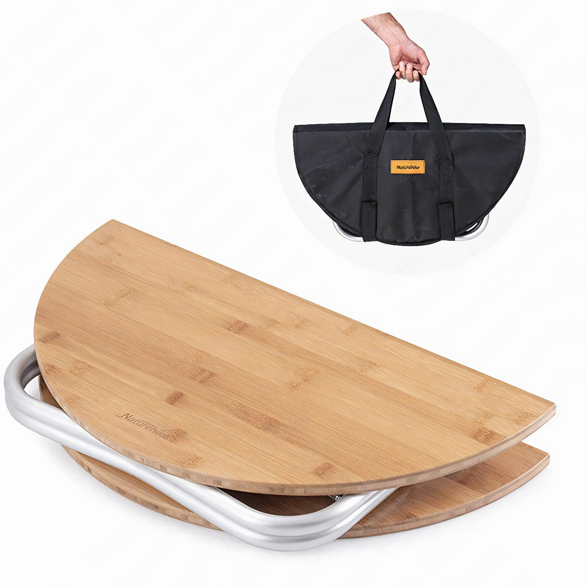 Naturehike Bàn Gỗ tròn Gấp Gọn Cắm Trại – Glamping