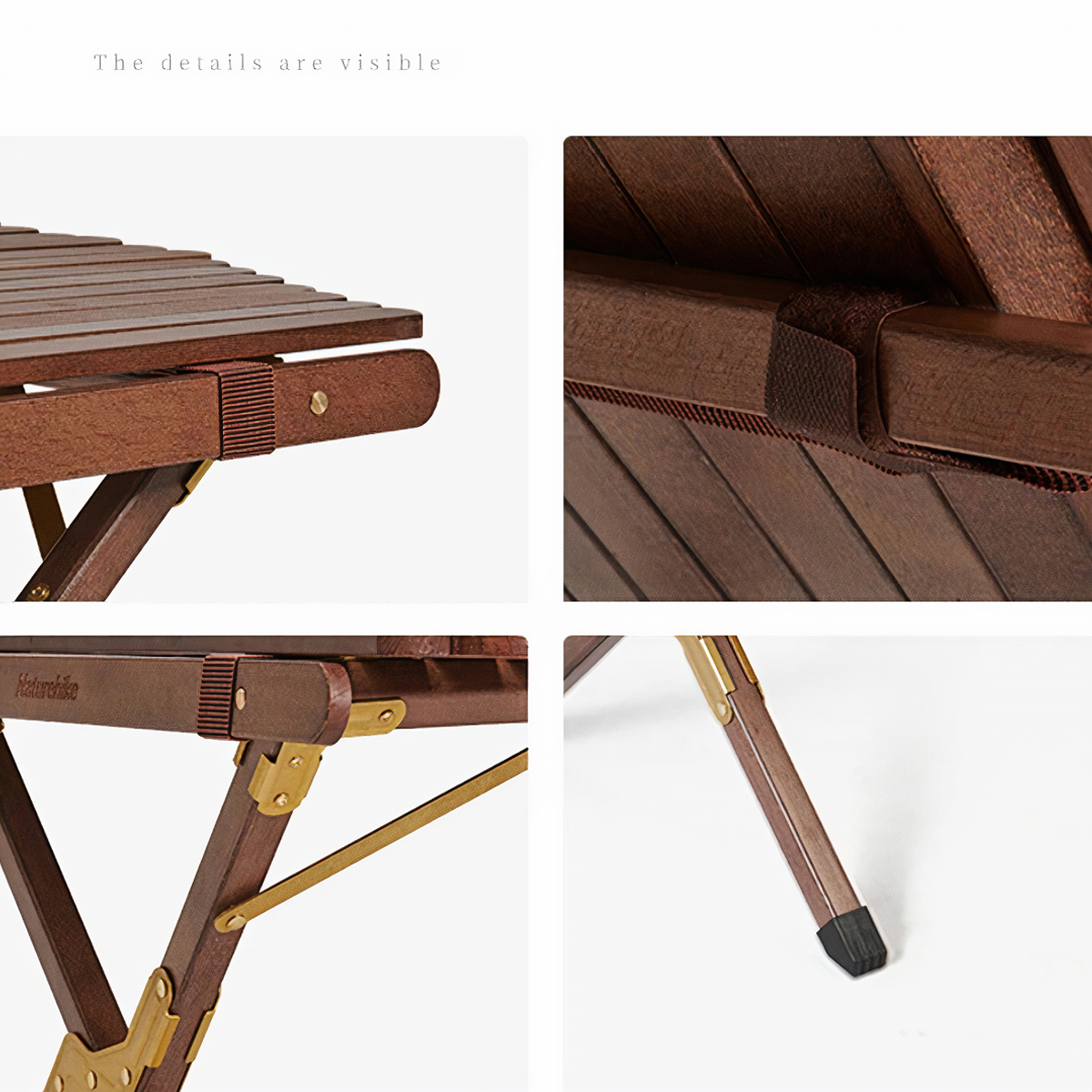 NatureHike NH21JU002 Bàn Cắm Trại Gỗ Kim Cương Cuộn Trứng