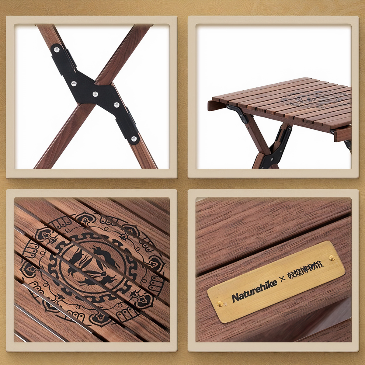 Naturehike Bàn Dã Ngoại Gỗ Óc Chó Hệ Glamping
