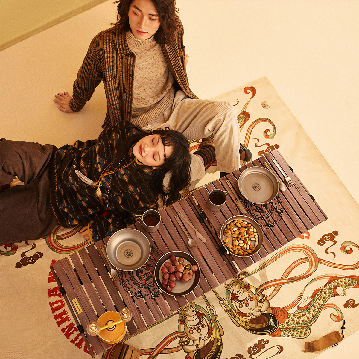 Naturehike Bàn Dã Ngoại Gỗ Óc Chó Hệ Glamping