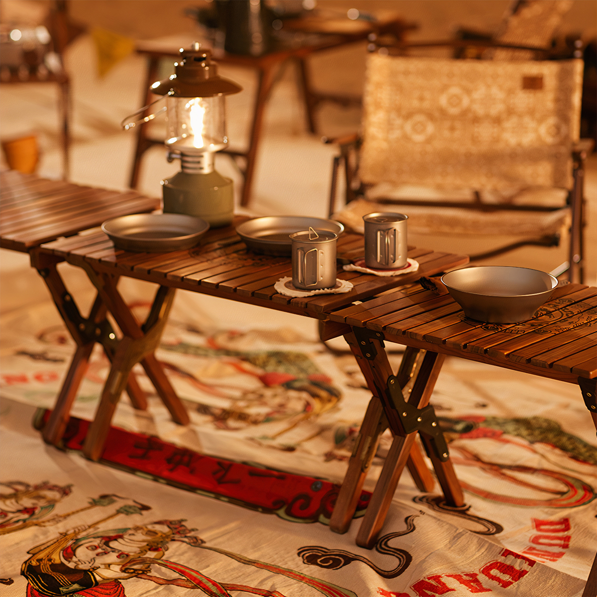 Naturehike Bàn Dã Ngoại Gỗ Óc Chó Hệ Glamping