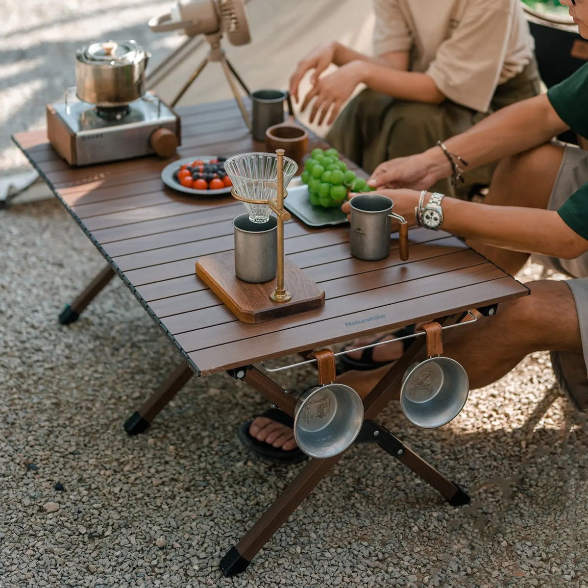 NatureHike CNK2300JJ019 Bàn Nhôm Cắm Trại Cuộn Trứng Loại Có Giá Treo