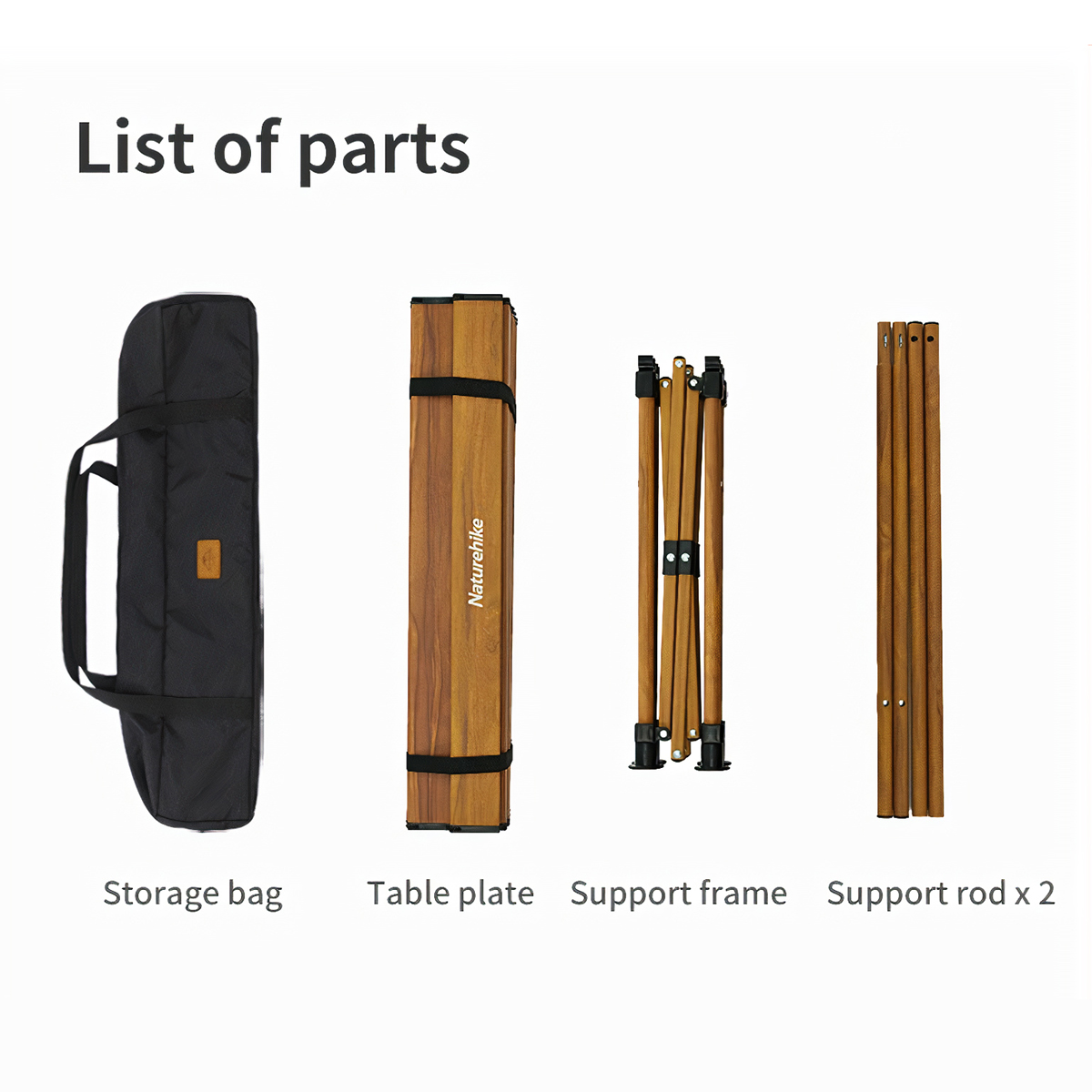 NatureHike Bàn Nhôm Cắm Trại Gấp Gọn Tiện Lợi