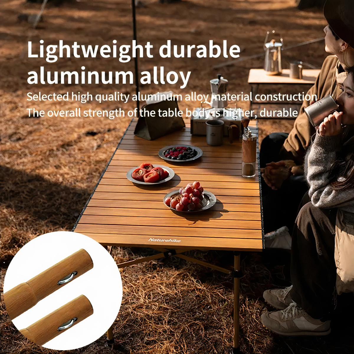 NatureHike Bàn Nhôm Cắm Trại Gấp Gọn Tiện Lợi