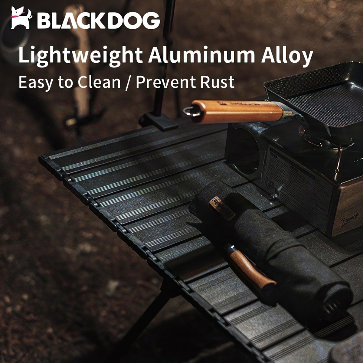 Bàn Nhôm Cắm Trại Gấp Gọn Tùy Chỉnh Độ Cao Blackdog Aluminum Alloy Folding Table