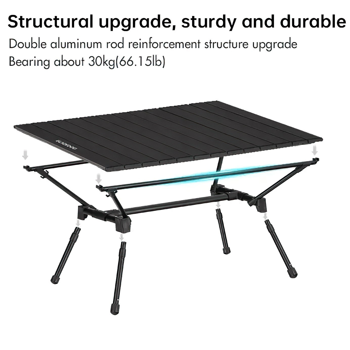 Bàn Nhôm Cắm Trại Gấp Gọn Tùy Chỉnh Độ Cao Blackdog Aluminum Alloy Folding Table