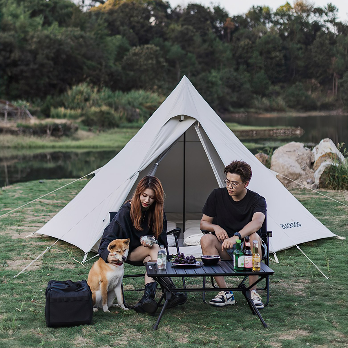 Bàn Nhôm Cắm Trại Gấp Gọn Tùy Chỉnh Độ Cao Blackdog Aluminum Alloy Folding Table