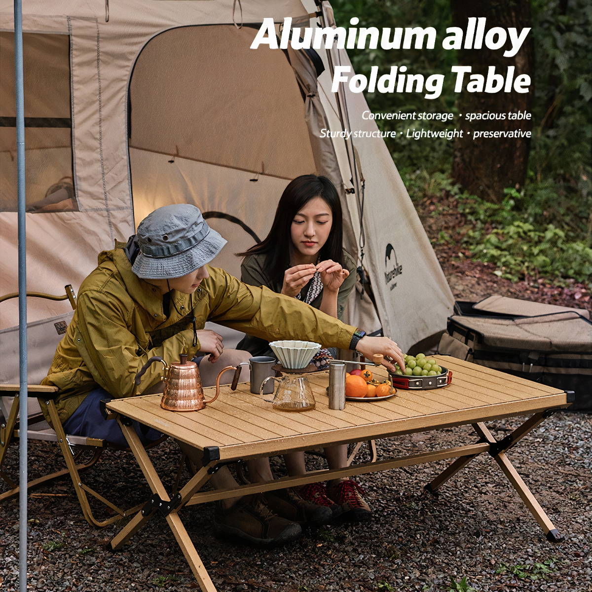 Naturehike Bàn Nhôm Cuộn Cắm Trại Dã Ngoại