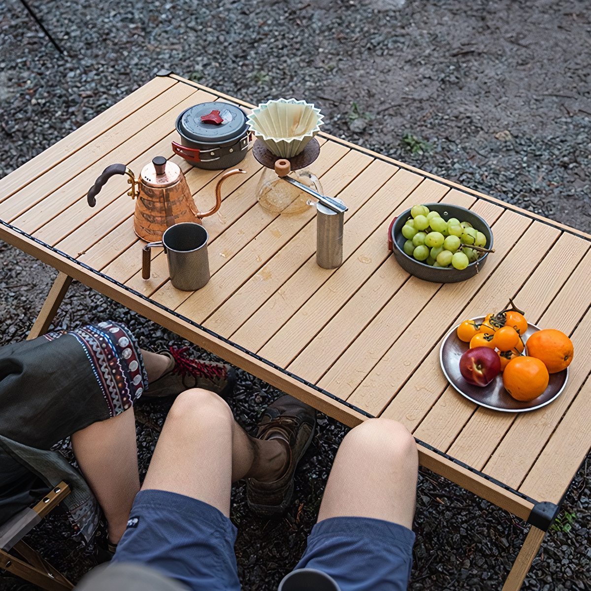 Naturehike Bàn Nhôm Cuộn Cắm Trại Dã Ngoại