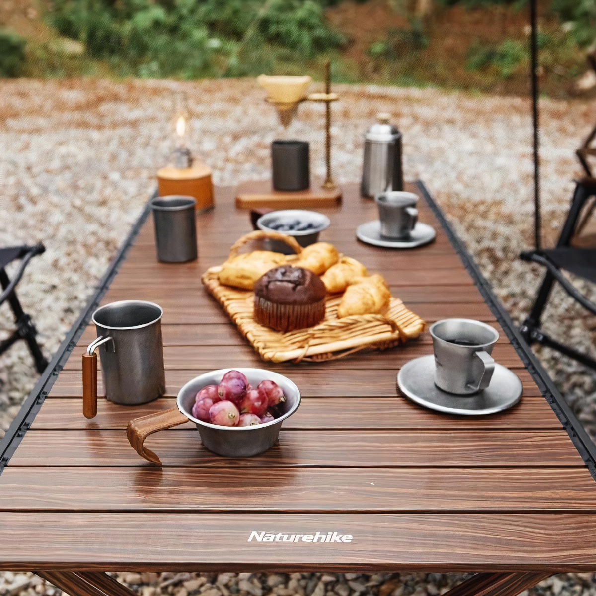 Naturehike CNH22JU043 Bàn Nhôm Cuộn Trứng Cắm Trại