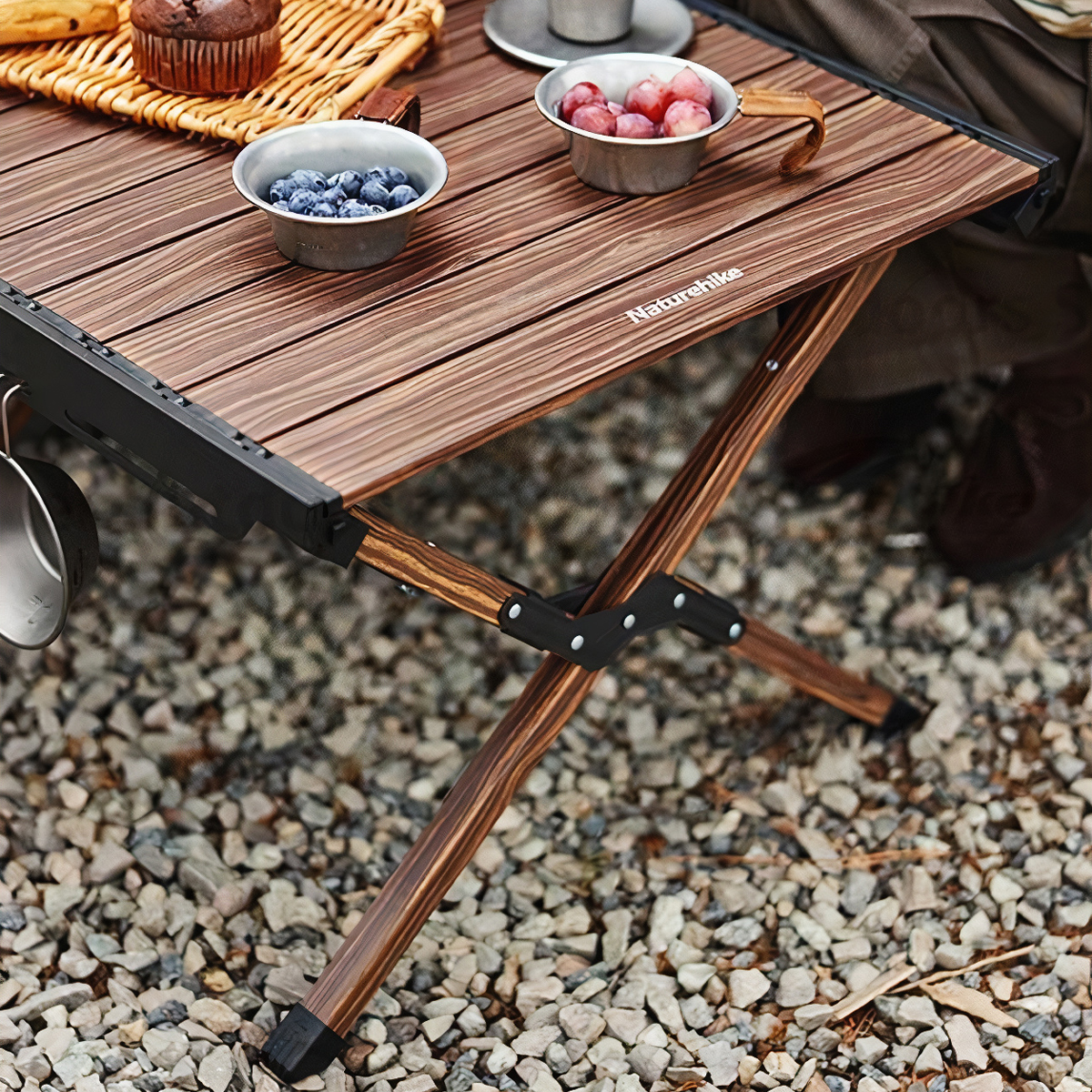 Naturehike CNH22JU043 Bàn Nhôm Cuộn Trứng Cắm Trại